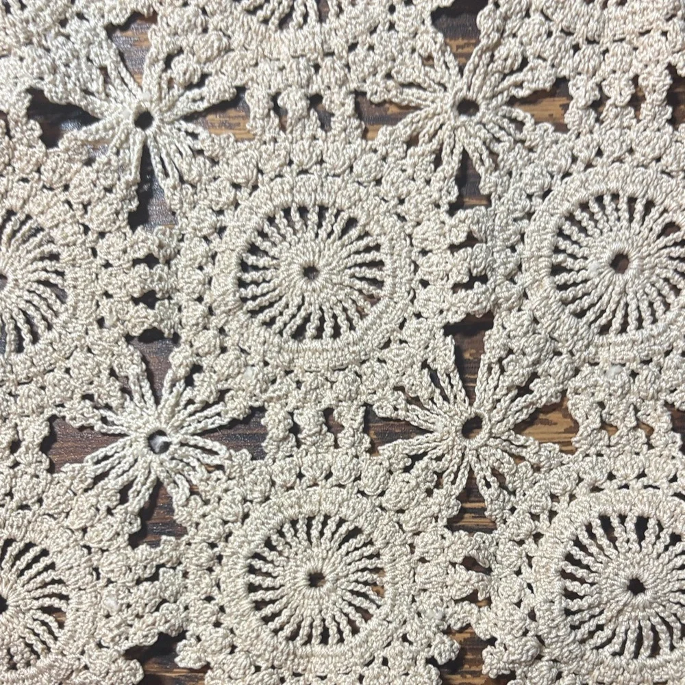 Elegant Cream Crochet Furniture Cover